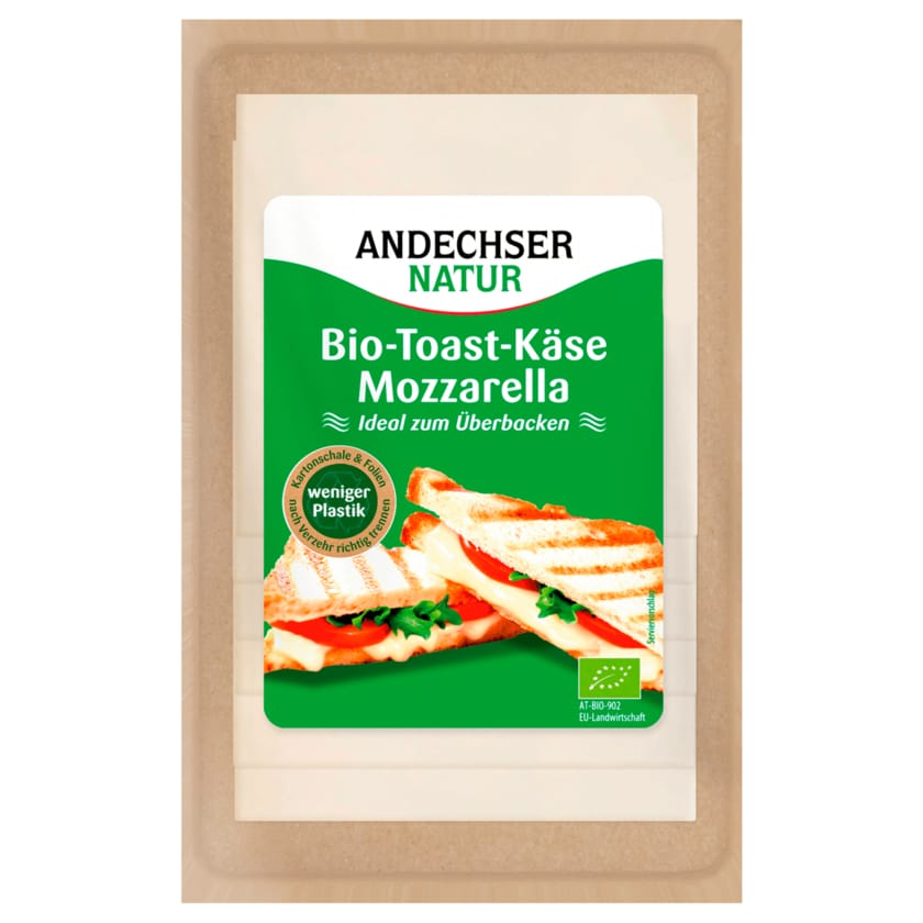 Andechser Natur Bio Toast Käse-Mozzarella 150g
